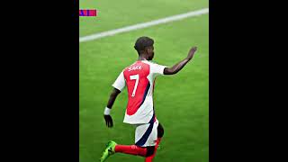 B Saka’s Perfect Curler Secures the Goal vs PSG 🏆⚽ FC 25 Gameplay fc25 [upl. by Ehrlich]