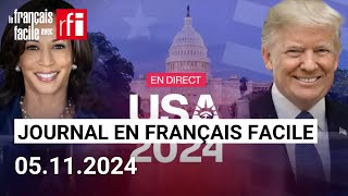 ÉtatsUnis  jour de vote  Journal • Français Facile  RFI [upl. by Kcirdnekal]