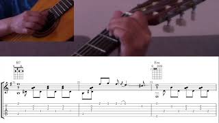 Tombe La Neige  Salvatore Adamo  Classical Guitar TAB [upl. by Nebra]