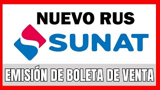 NUEVO RUS 2024  COMO EMITIR UNA BOLETA DE VENTA ELECTRÓNICA [upl. by Collie221]