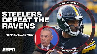 RAVENS VS STEELERS REACTION I didnt learn a lot from this game  Herm Edwards  SportsCenter [upl. by Novaelc]