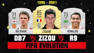 Zidane VS Beckham VS Ronaldo FIFA EVOLUTION 😱🔥 FIFA 96  FIFA 21 [upl. by Ja]