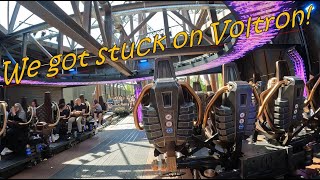 We got stuck on Voltron  Europapark Germany Interrupted amp uninterupted onride POV [upl. by Saticilef]