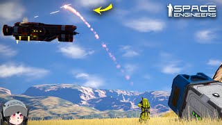 Using Flares and Fireworks to Bait Enemy Turrets Space Engineers [upl. by Coleman]