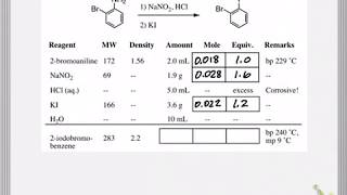 Reagent Table Calculations for Organic Chemistry Lab [upl. by Ytsirhc650]