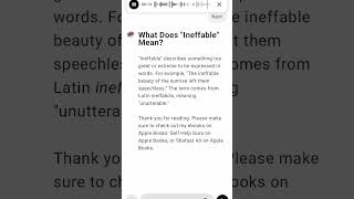 What Does quotIneffablequot Mean [upl. by Nager]