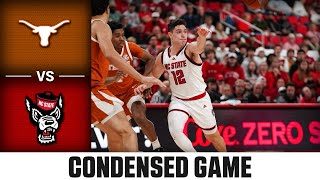 Texas vs NC State Condensed Game  202425 ACC Mens Basketball [upl. by Dinse]