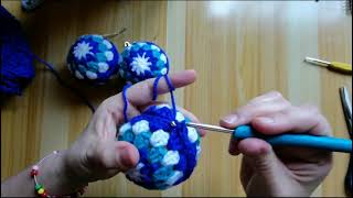 ESFERAS NAVIDEÑAS TONOS AZULES TUTORIAL COMPLETO AQUI EN MI CANAL SUSCRIBETE [upl. by Cochrane]