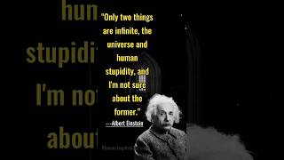 Only 2 things are infinite  Albert Einstein Quotes  Inspirational Quotes about life  Quotes [upl. by Dnomaj439]