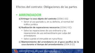 Lec005 Figuras contractuales II El arrendamiento umh1438sp 201415 [upl. by Ayalahs391]