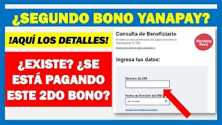 Segundo Bono Yanapay 2022 ¿Existe este segundo Bono Yanapay Aquí te cuento toda la verdad [upl. by Stanislaus]