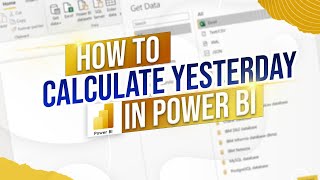 How to Calculate Yesterday in Power BI [upl. by Hortensia]