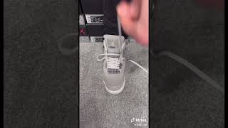 How to lace Jordan 4s sneaker jordan fyp [upl. by Airaet501]