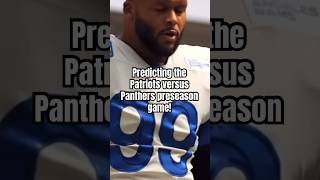 Predicting the Patriots versus Panthers preseason game nfl roadto400 score shorts [upl. by Okiek]