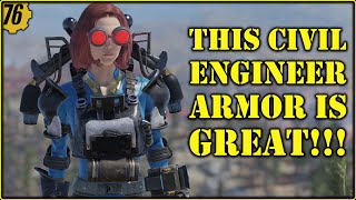 Fallout 76  Breaking Down Civil Engineer Armor  Tests Comparison with SS  BoS  bonus tests [upl. by Einal]