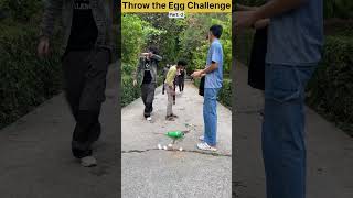 Spin Bottle Throw Egg Challenge pt2 shorts funny outdoorgames [upl. by Gish]