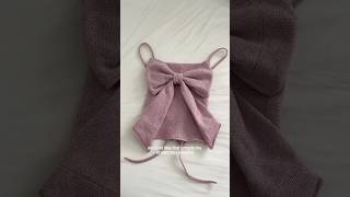 old skirt → the bow top of my dreams 🎀 upcycling sewing sandyliang [upl. by Saref]