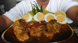 Eating Fatty Mutton Curry With Rice And Boiled Eggs 😋🔥 asmreating eatingshow Mukbang [upl. by Stearns]