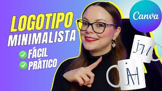 Como Fazer um LOGOTIPO MINIMALISTA no CANVA✨ [upl. by Caren]