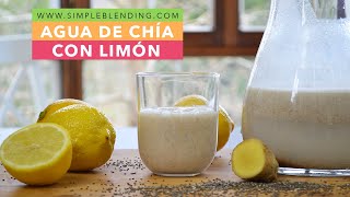 CÓMO HACER AGUA DE CHÍA  Agua de chía con limón  Bebida adelgazante con chía y limón [upl. by Mina552]