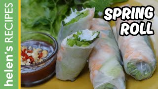 How to make Vietnamese Fresh Spring Roll GOI CUON  Helens Recipes [upl. by Eloci304]