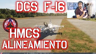 DCS F16  ALINEAMIENTO DEL HMCS Y RWR CON EXPLICACION DEL DED [upl. by Haley]