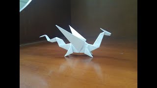 Origami Easy Dragon  How To Make a paper dragon [upl. by Wyler]