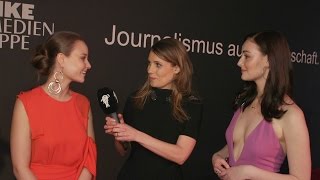 Sonja Gerhardt und Maria Ehrich im Red Carpet Interview bei der goldenen Kamera 2017 [upl. by Niotna]