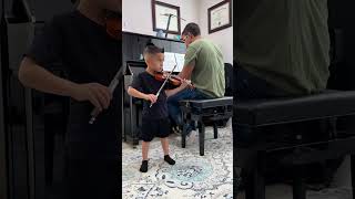 4 Year Old Plays Ferdinand Kuchlers Op 11 in G Major 1st Movement On The Violin 🎻  Jelijah Diaz [upl. by Shreeves]