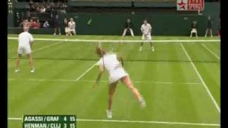 AgassiGrafHenmanClijsters Fun Mixed 09 Highlights [upl. by Merriman444]