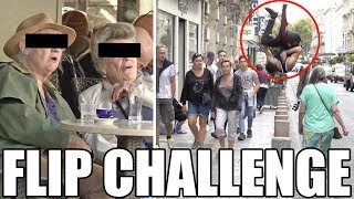 FLIP CHALLENGE  PRANK  réaliser les BACKFLIP les plus insolites  feat Farid Zitoun [upl. by Luann551]