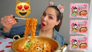 ASMR CREAMY CARBONARA FIRE NOODLE 먹방 EATING SOUNDS 불닭볶음면 MUKBANG [upl. by Ahidam]