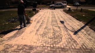 How to Compact Sand in the cracks of new Brick Pavers [upl. by Aissatsana]