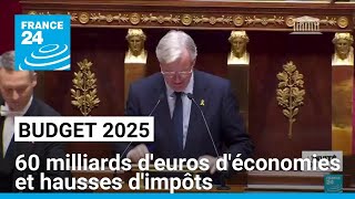 France  60 milliards deuros déconomies et hausses dimpôts dans le projet de budget 2025 [upl. by Adnuahsor246]