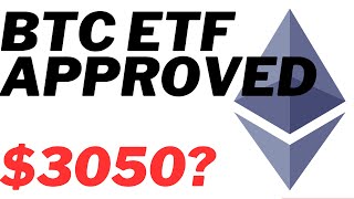 3050 next BTC ETF APPROVED  CRYPTO amp STOCK TODAY ETHEREUM BITCOIN STOCK TECHNICAL ANALYSIS [upl. by Jacie]