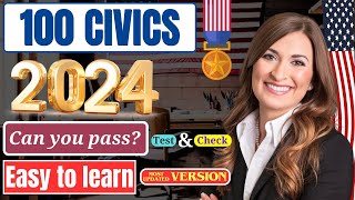 2024 Random 100 Civics Questions and Answers  US Citizenship Interview 2024  Slow Easy Answer [upl. by Notserc]