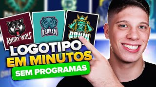 COMO FAZER LOGO PARA SEU CANAL OU MARCA EM 5 MINUTOS E SEM PROGRAMAS [upl. by Ahsaela]