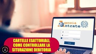 Cartelle esattoriali Come controllare la situazione sul sito dellAgenzia delle Entrate [upl. by Drusie]