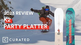 2023 K2 Party Platter Snowboard Review 2024 Same Tech Different Graphic  Curated [upl. by Ailed]