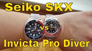 Invicta Pro Diver vs Seiko SKX [upl. by Einahpit]