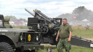 155mm Howitzer firing Blanks at War amp Peace Revival 2015 [upl. by Wylen]