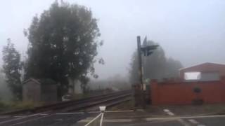 Swineshead station level crossing lincs Saturday 111014 [upl. by Yerrot]