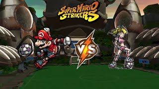 Super Mario Strikers  Mario vs Peach Crater Field [upl. by Idisahc885]