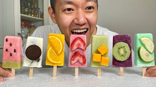 如何製作彩色水果冰棒！How to Make Colorful Fruit Popsicles [upl. by Aisatna]