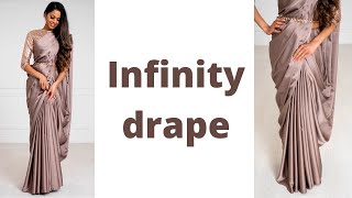 Infinity Drape  How to wear Saree for Beginners  Easy Saree Draping Tutorial [upl. by Aloel]