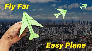 How to Make Paper Airplane that Fly Far  Easy Paper Plane [upl. by Dorcy]