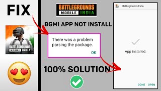 How To Fix Battlegrounds Mobile India There Was A Problem Parsing Package 100 Solution  bgmi [upl. by Ayarahs]