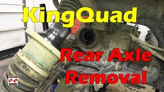 How To Remove Rear Axle  KingQuad AXi ATV Tech Tip 450 500 700 750 [upl. by Buyer]