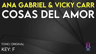 Ana Gabriel amp Vicky Carr  Cosas Del Amor  karaoke Instrumental [upl. by Vallonia67]