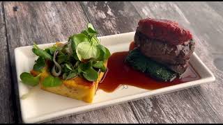 Fillet of Beef and horseradish polenta chips [upl. by Ynafets]